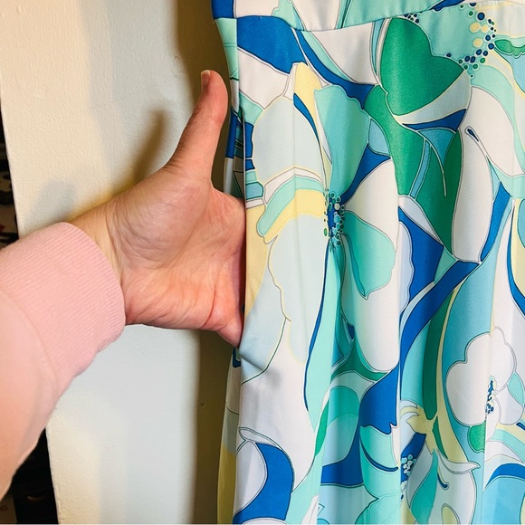 Tahari Floral Halter Dress Sz 10 with Pockets NEW - Picture 12 of 12